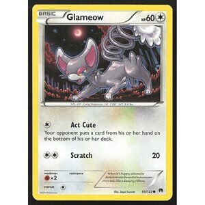 Glameow 93/122 Pokemon BREAKpoint Colorless  Common 2016 HP